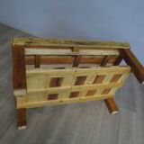Coffee table with rustic wooden shelf