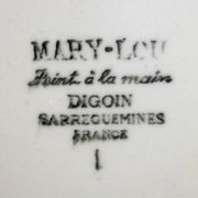 Set of 8 vintage dessert plates, Mary-Lou model, Digoin Sarreguemines