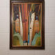 Abstract Painting on board, framed, circa 1970s