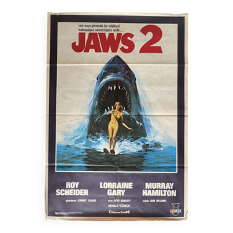 Original movie poster "Jaws 2 Jaws" Roy Scheider 68x100cm 1978