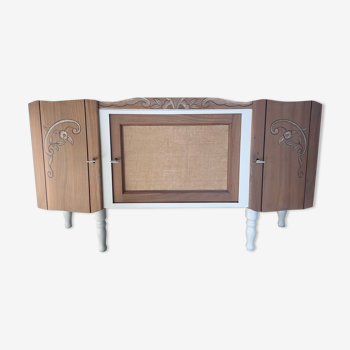 Art Deco low sideboard with pediment / TV stand / entrance console
