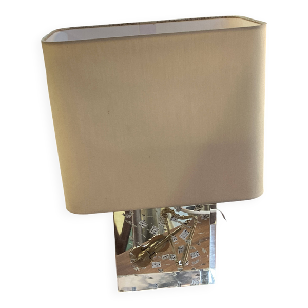 Lampe design Jean Giraudon à décor de harpe et de violon