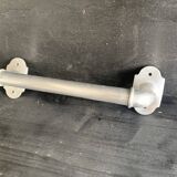 Art Deco aluminum towel rack and wall hooks, 1940