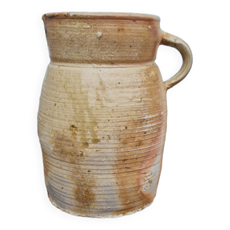 Glazed stoneware pitcher