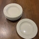 Set of 6+1 B&C Limoges deep plate