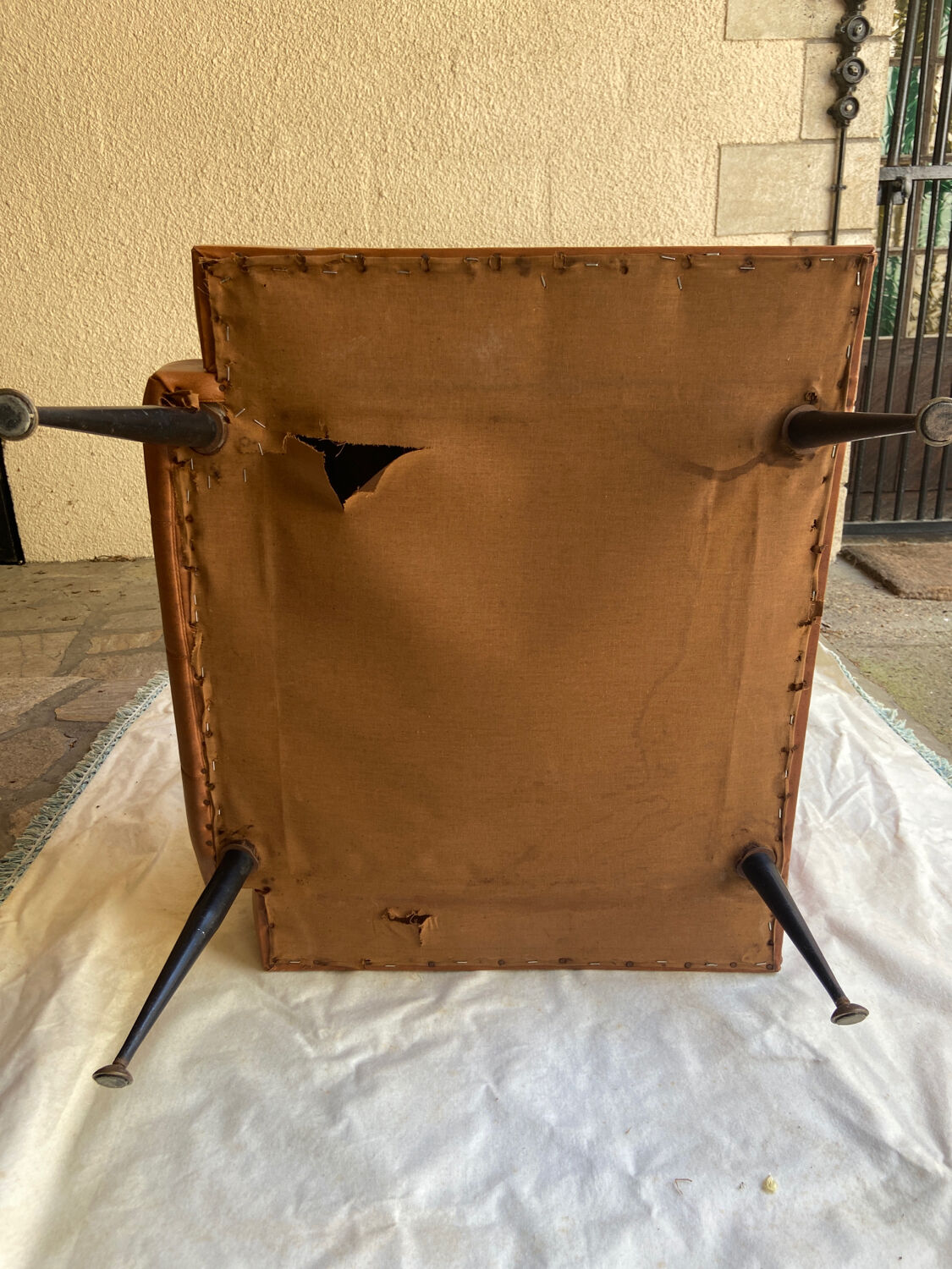 Pair of skaï armchairs