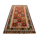 Handwoven persian rug, handwoven wool kilim area rug 123x206cm