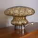 Vintage 1970s amber murano glass table lamp, italian design