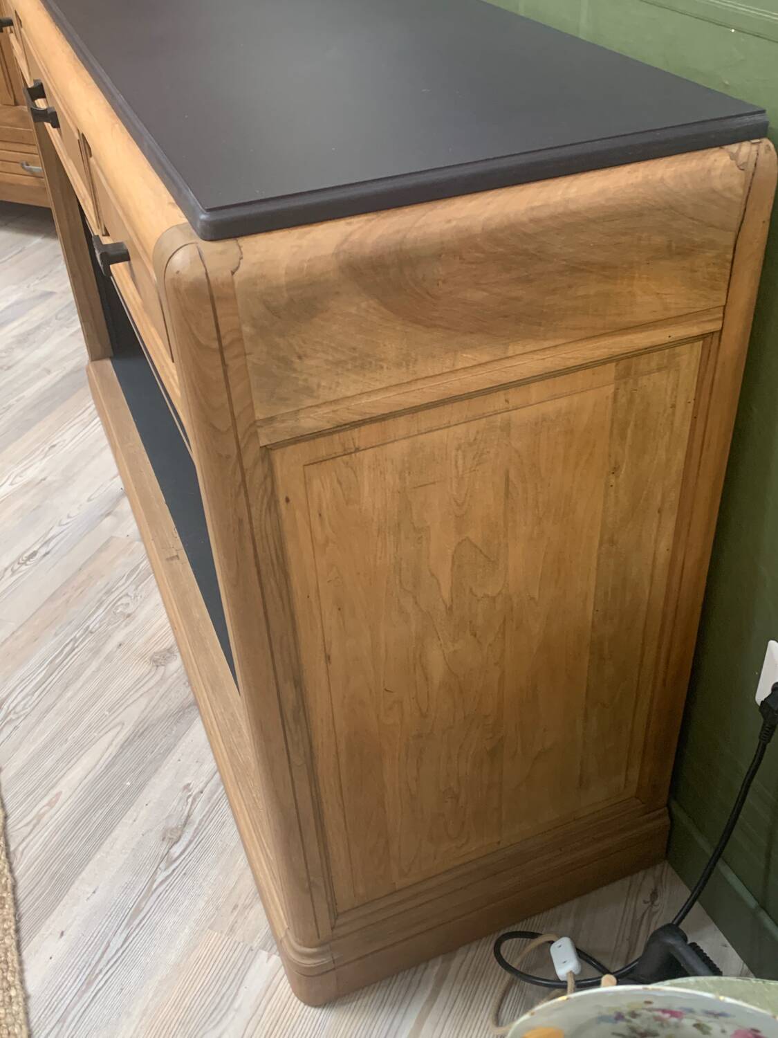 Walnut and black sideboard