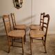 Lot de 4 chaises volantes Louis XVI
