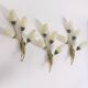 Set of 3 Vintage 1950s Wall Sconces in Floral Style, Italian Design
