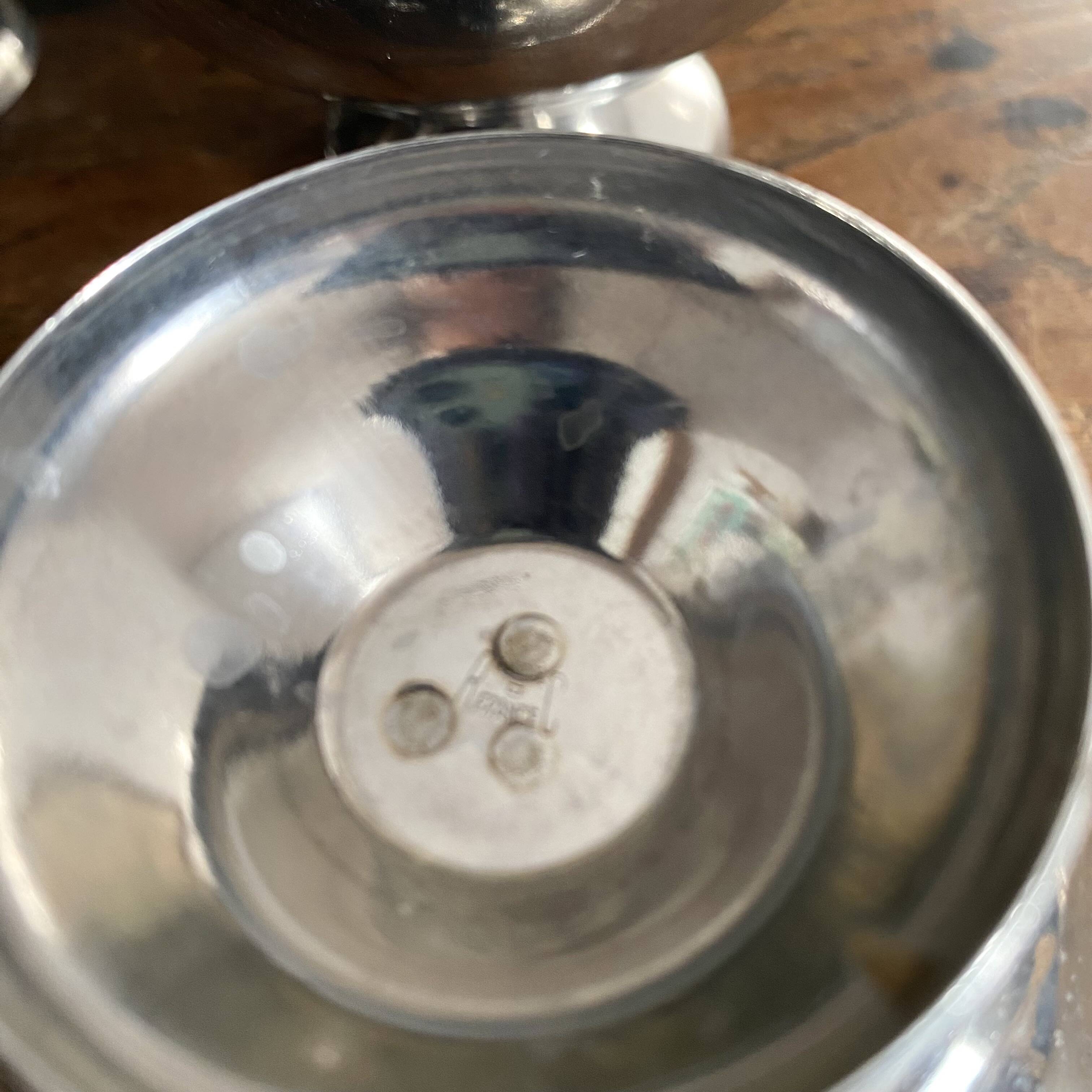 Vintage stainless steel cups from France