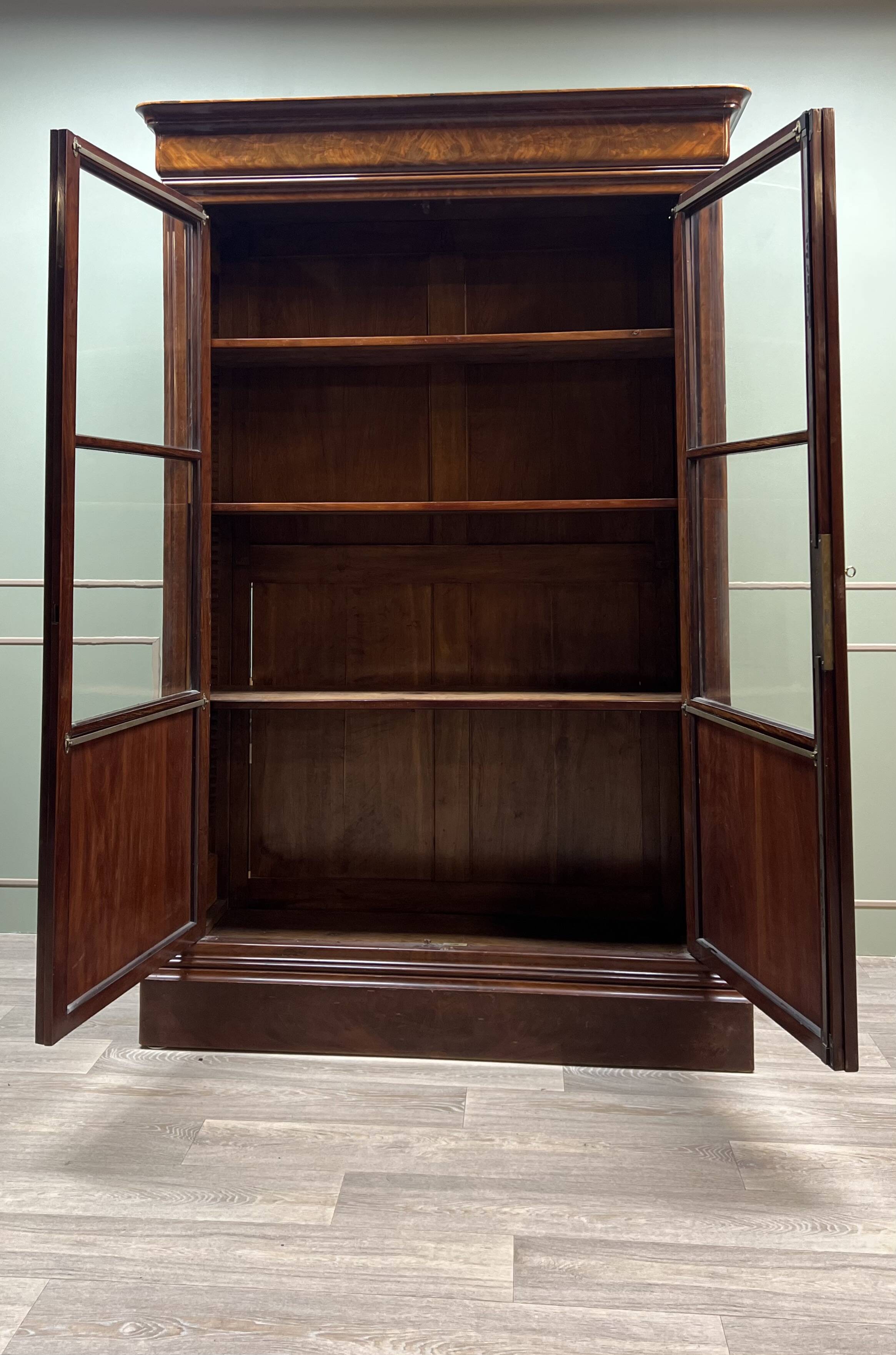 Mahogany Bookcase From Cuba, Restoration Period, 19th Century