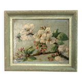 Mini framed oil on wood, still life