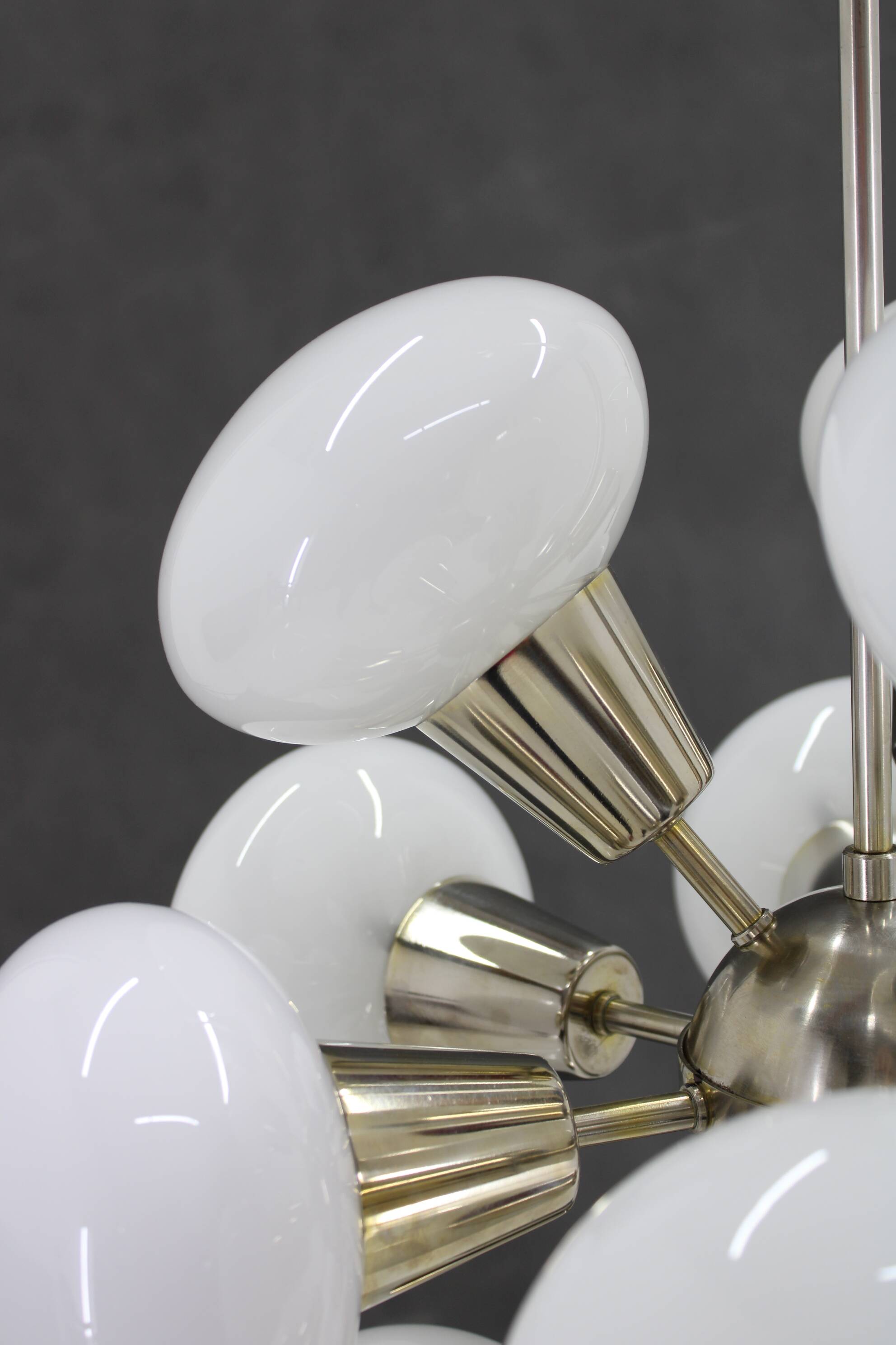 1970s Chrome Plated  12-Flamming  Sputnik , Czechoslovakia