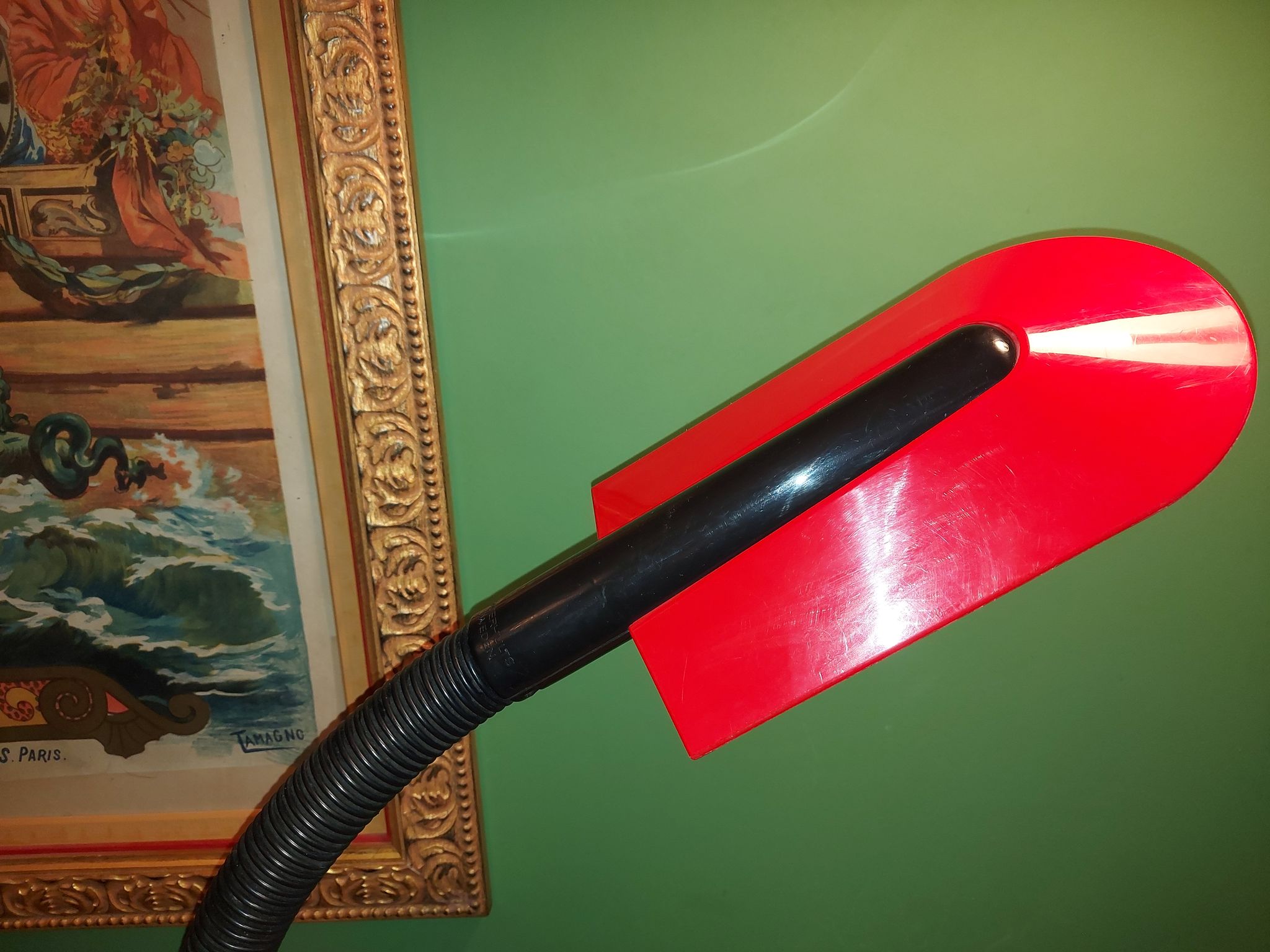 Red lamp annees 70's scandinavian design , fagerhults ( sweden )