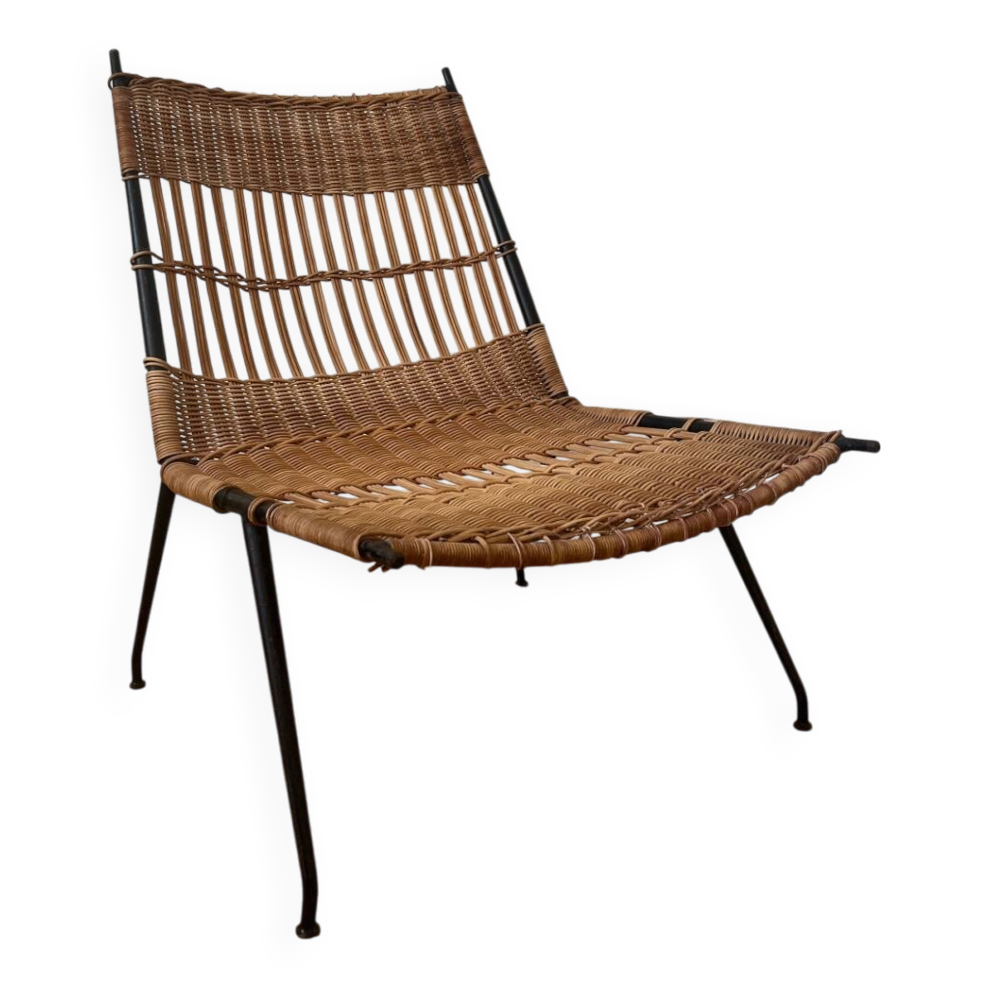 Raoul Guys Airborne rattan and metal armchair