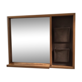 Mirror finnmirorr makisen Scandinavian vintage design in wood from the 70s