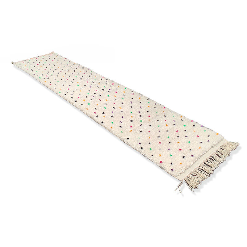 Berber corridor carpet colored peas 70x310 cm