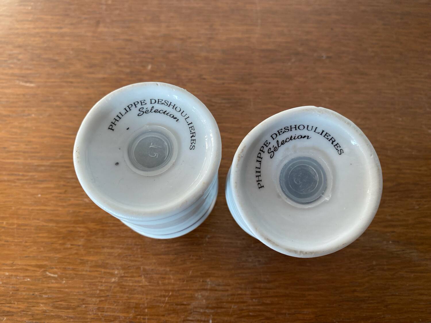 Salt & pepper shakers philippe deshoulieres ceramic made in france vintage