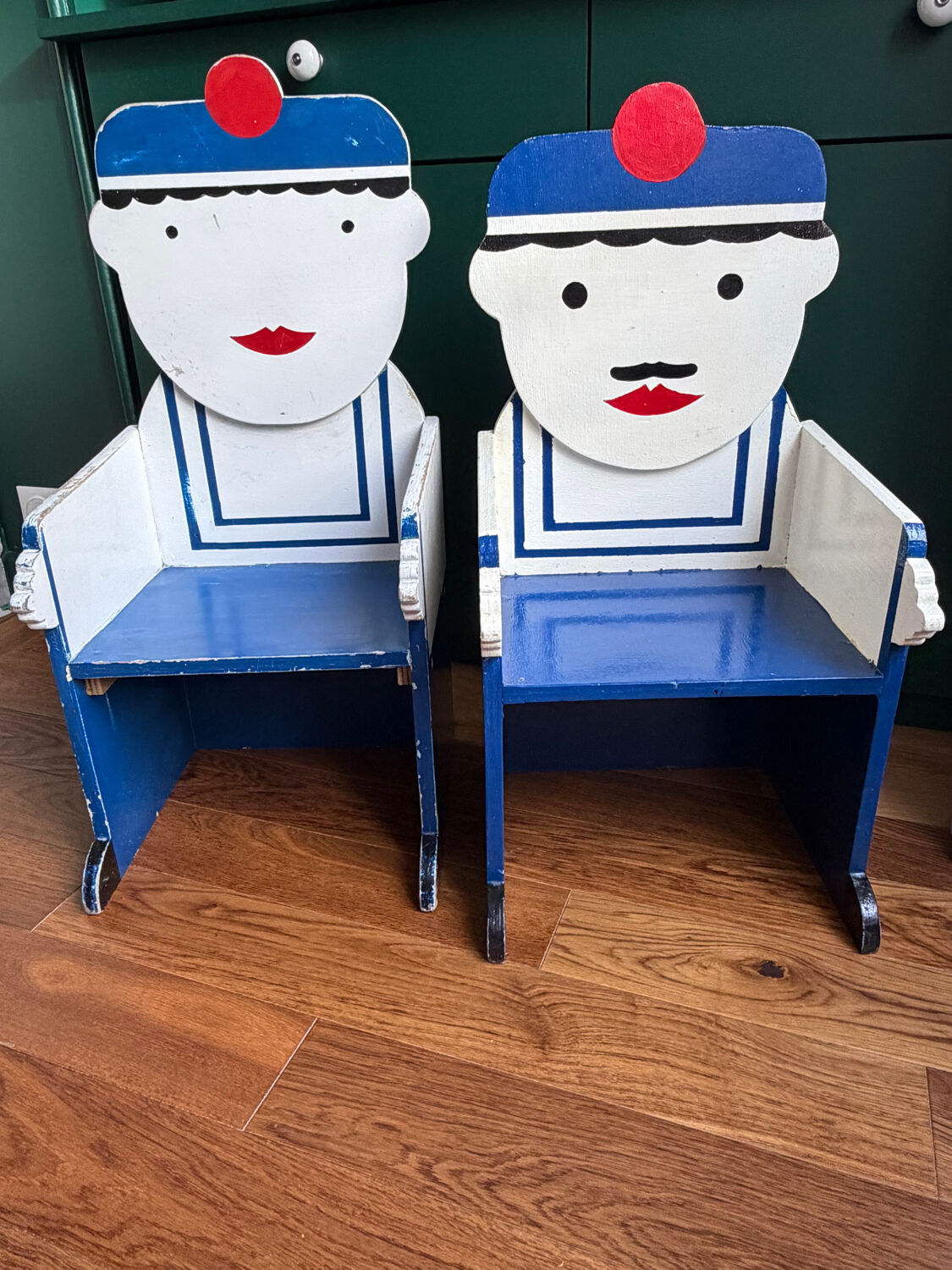Pair of children's sailor armchairs