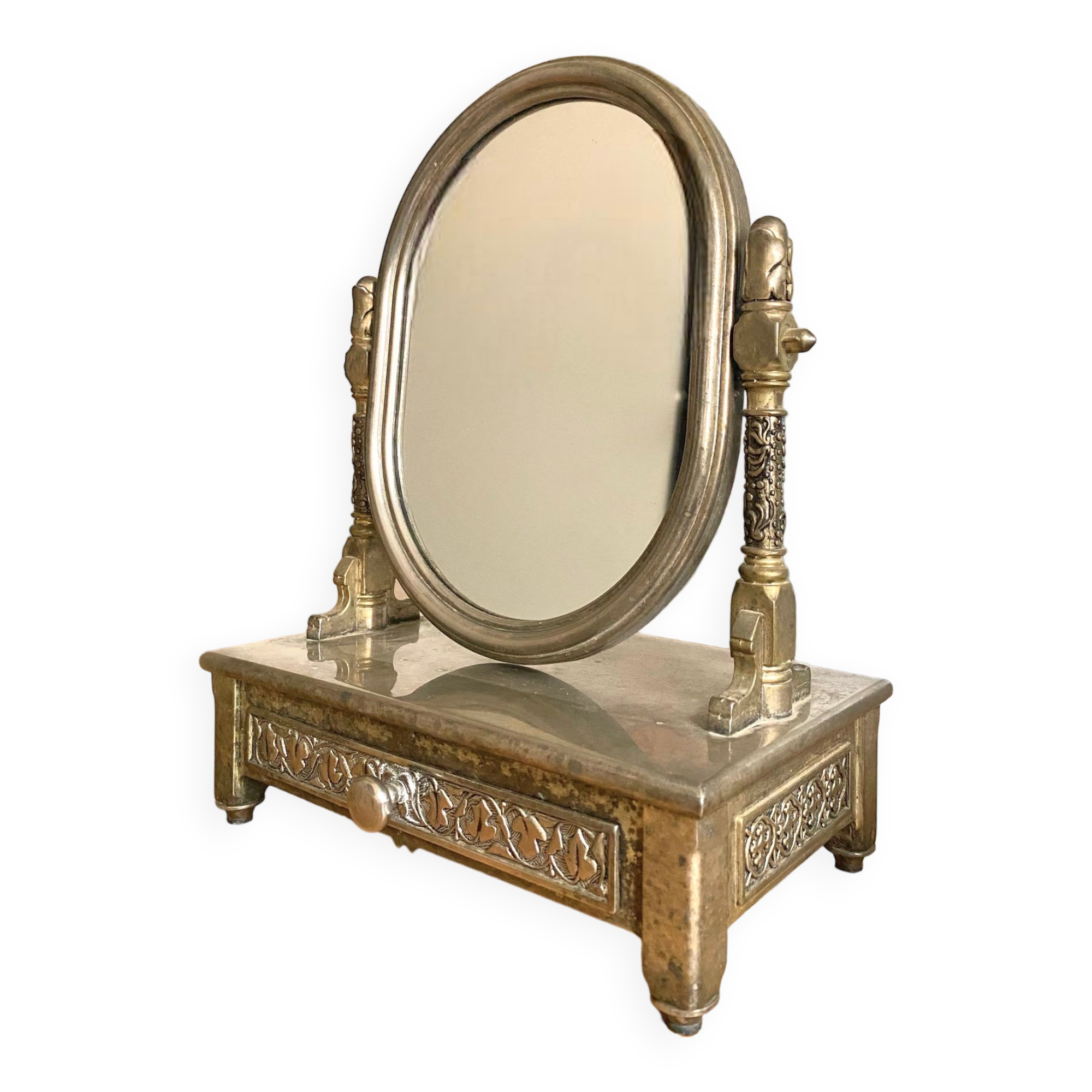 Table mirror, Vera Lucino, silver plated