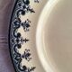 Set of 4 old plates with blue-green décor