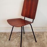 Vintage metal chair and teak