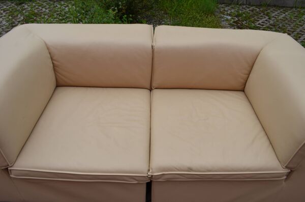 Canapé en cuir Modular Lübke Quattro Q System