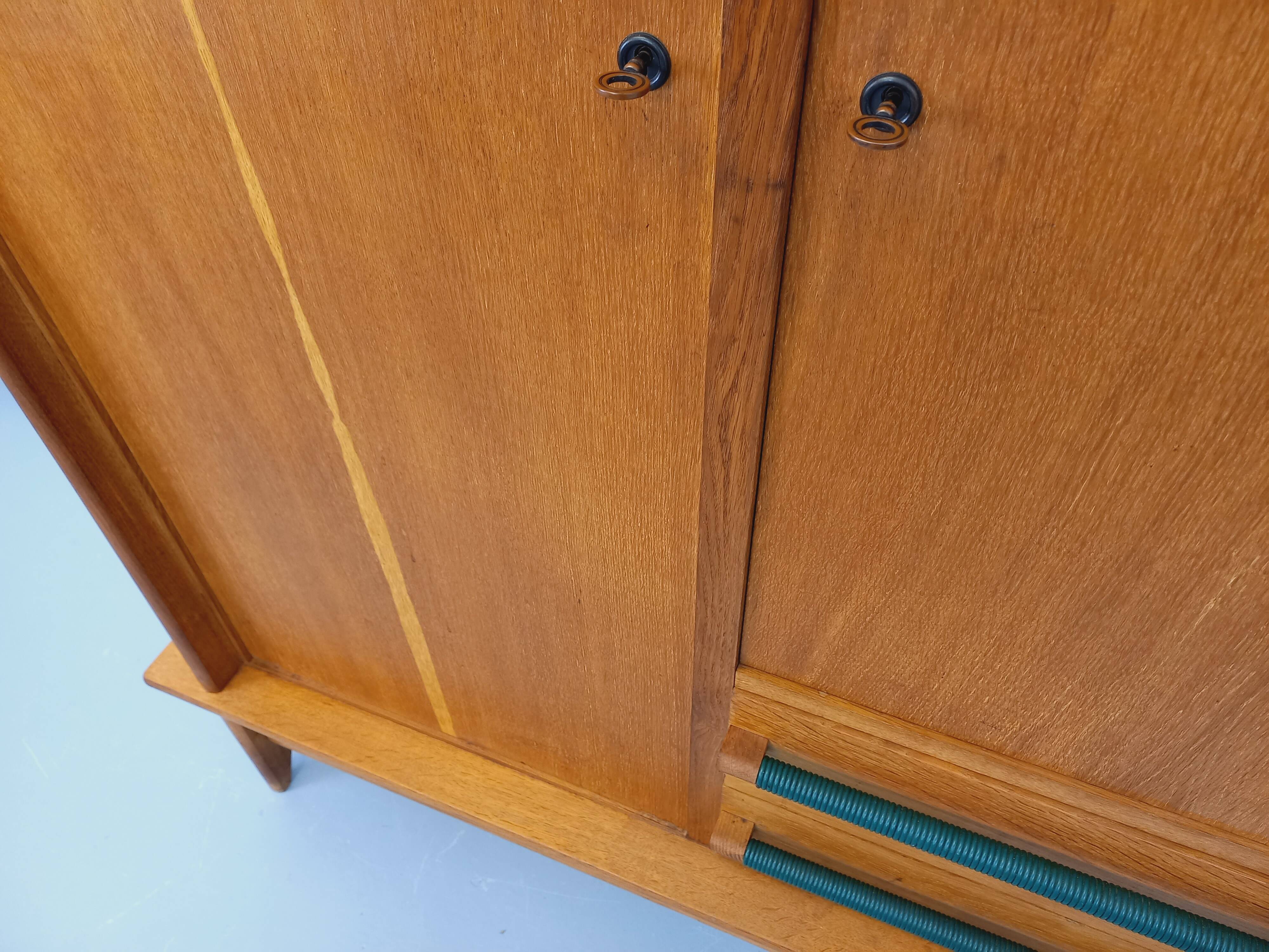 Vintage oak wardrobe from the 50s and 60s.