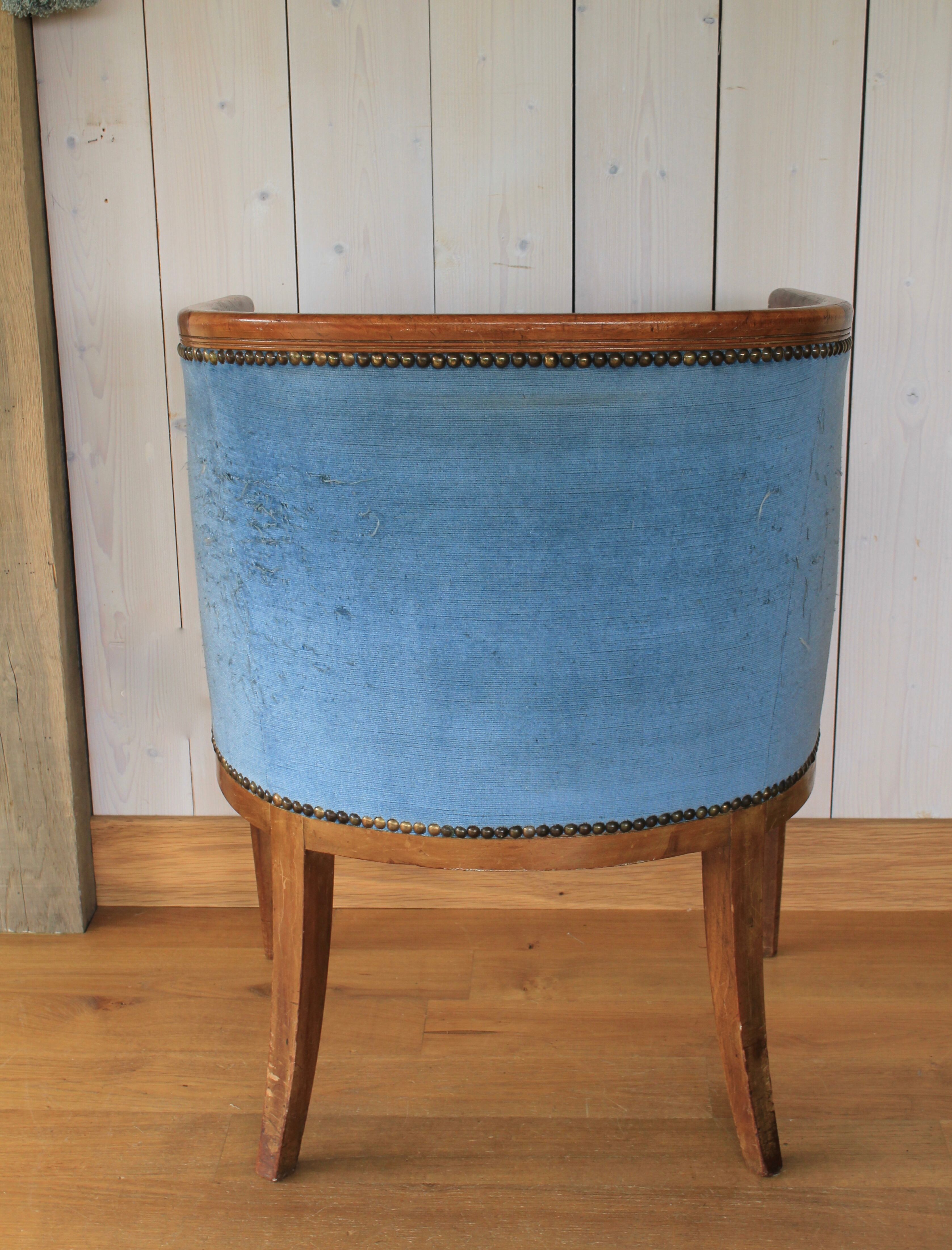 Fauteuil tonneau art déco