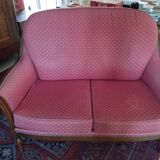 Small 2-seater upholstered sofa