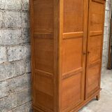 Modernist wardrobe René Gabriel in oak feet compass years 1950