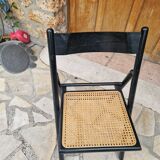 Vintage cane folding chair