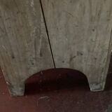 Old neo-classical workshop stool in washed wood h130cm