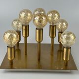 60s 70s ceiling lamp Sölken Leuchten Germany in brass