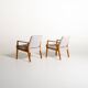 Paire de fauteuils en chêne scandinave, années 1960