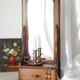 Vintage wooden table dressing table mirror 28x67cm