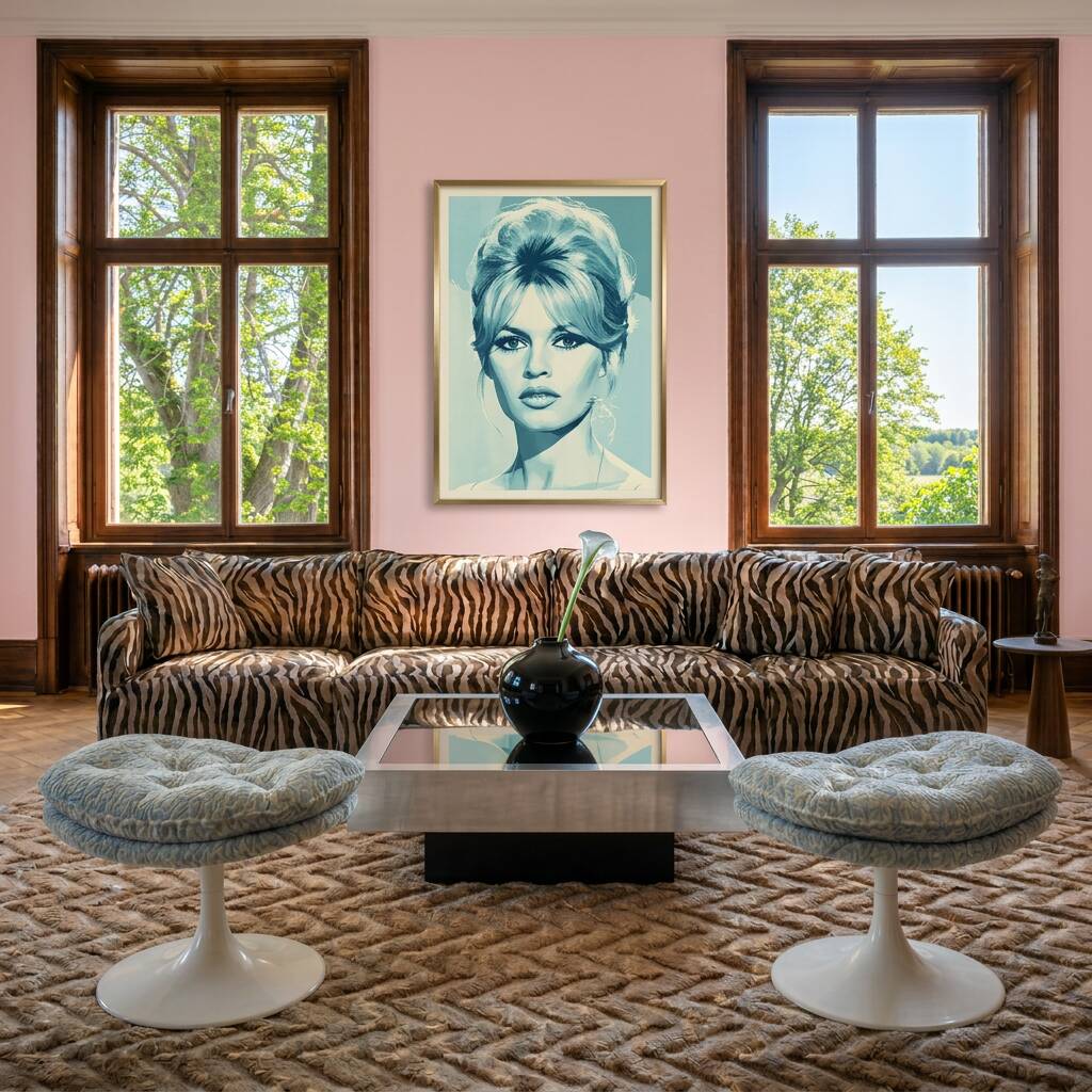 Willy Rizzo style black and chrome coffee table