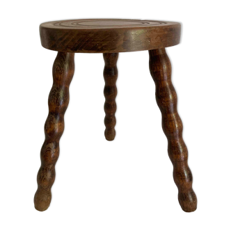 Tabouret ancien tripode