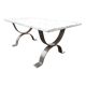 Coffee table in marble and vintage steel design from the 70s