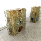 Vintage glass wall lamp by W. van Oyen for Raak, 1960s