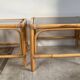 Duo of vintage rattan coffee tables from the 60s-70s