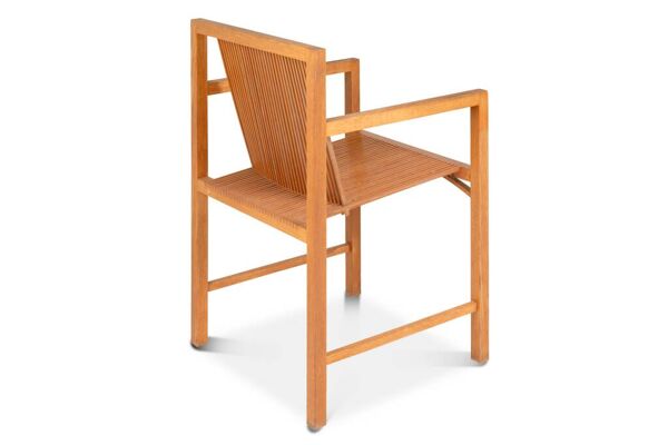 Ruud Jan Kokke. Paire de fauteuils minimalistes en chêne. Années 1980