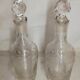 Old small glass bottle, collection, decoration, vintage h 15 cm