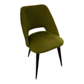 Green faux fur chair