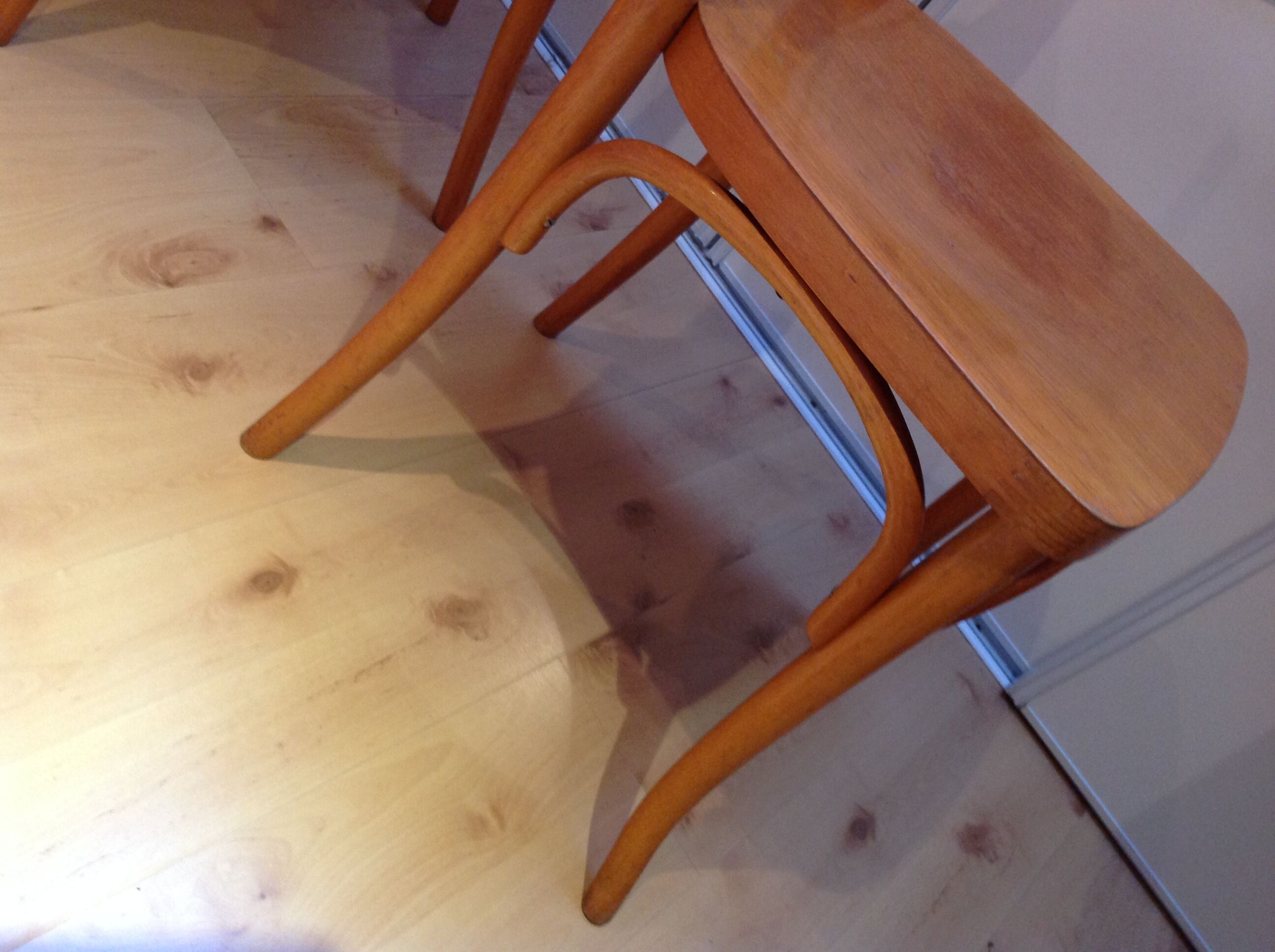 Pair of Thonet bistro chairs, 30-40s