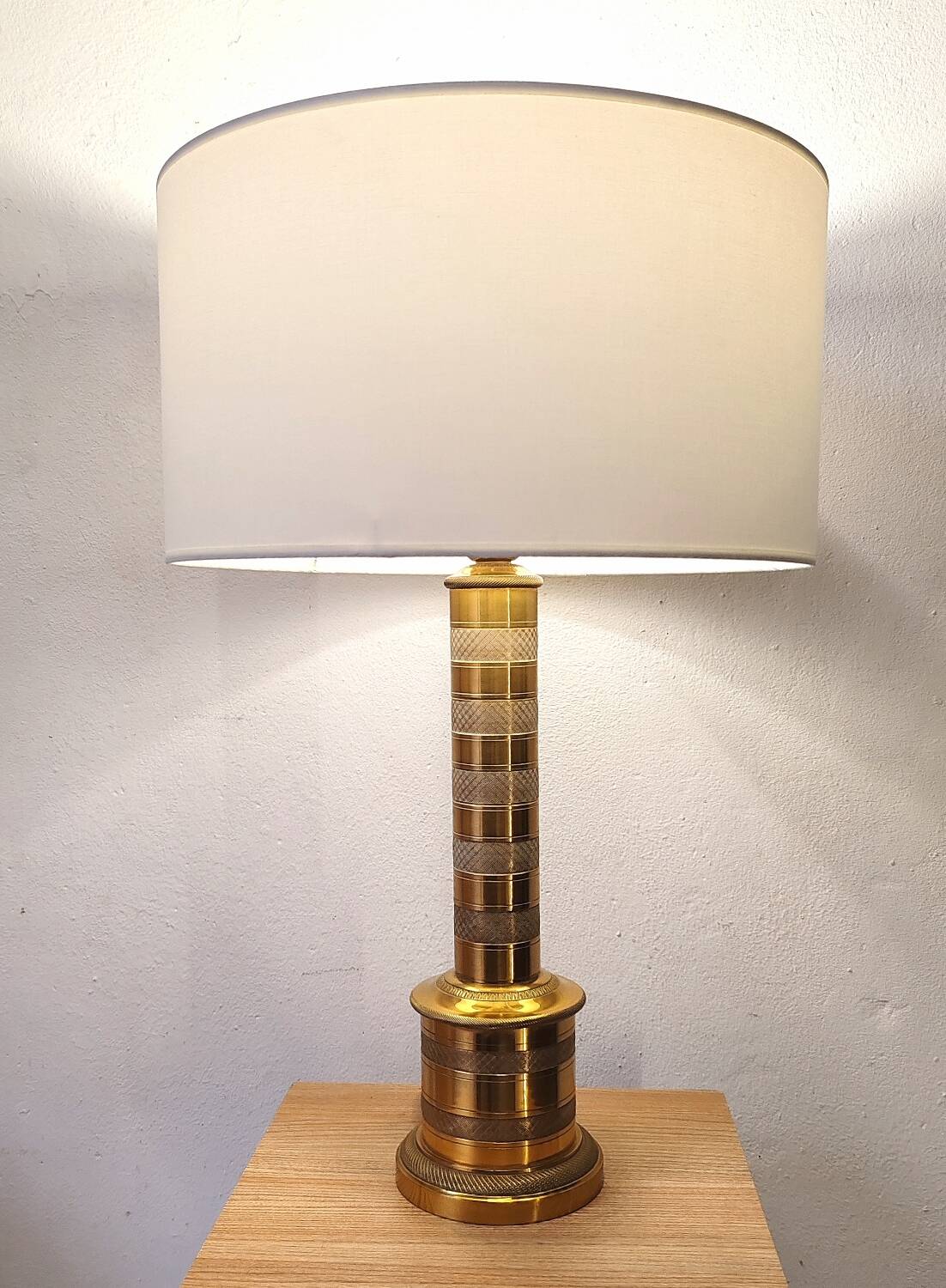 Lampe colonne laiton