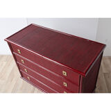 Vintage Dal Vera chest of drawers in bamboo and wicker, 1960