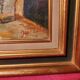 Oil painting on canvas Provençal landscape santons framed signed